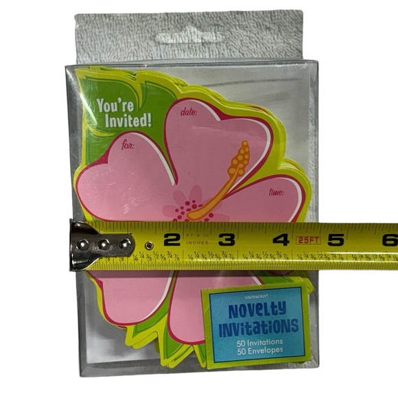 Amscan novelty flower invitations & envelopes. Set of 50 brand new in package! - Picture 5 of 7